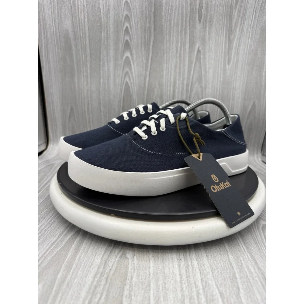 Olukai Tradewind Mens Size 9.5 Mood Indigo Blue Casual Canvas Lightweight Shoes